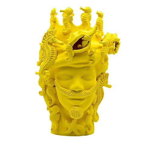 Moor's Head gele sculptuur