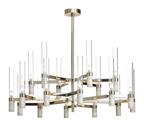 Carrara Marmer en Glas Kroonluchter