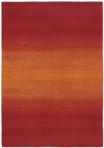 Double flow rood vloerkleed