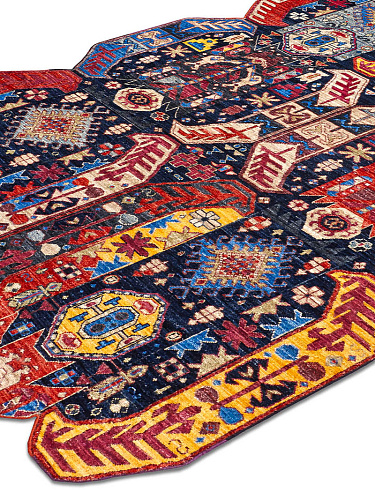 Multishape handgemaakte luxe vloerkleed