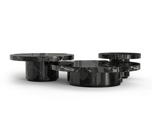Dominion Nero Marquina 3-delige salontafelset