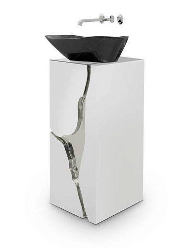 Gebroken ontwerp zuil wastafel