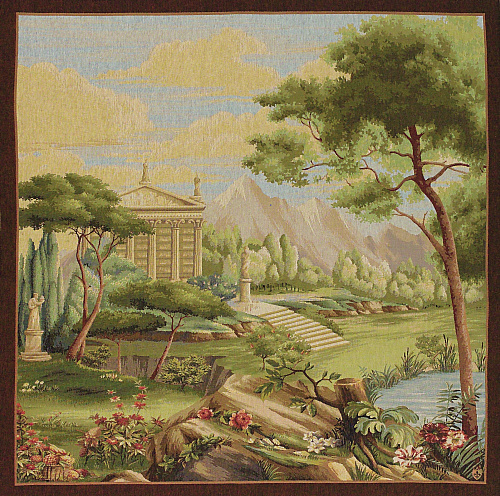 Panoramic View on a Garden wandtapijt