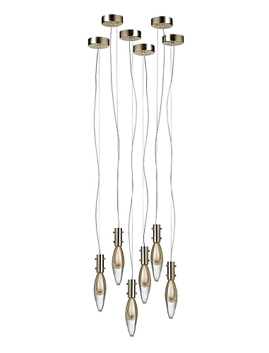 Murano Drops 6-Lichts Hanglamp