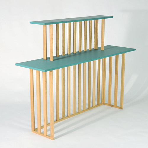 Groene twee-niveau consoletafel