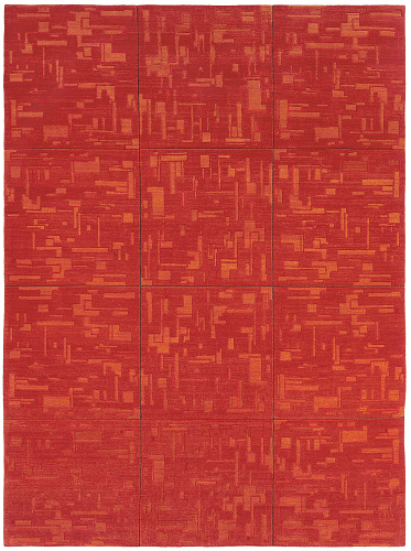 Kaart rood vloerkleed