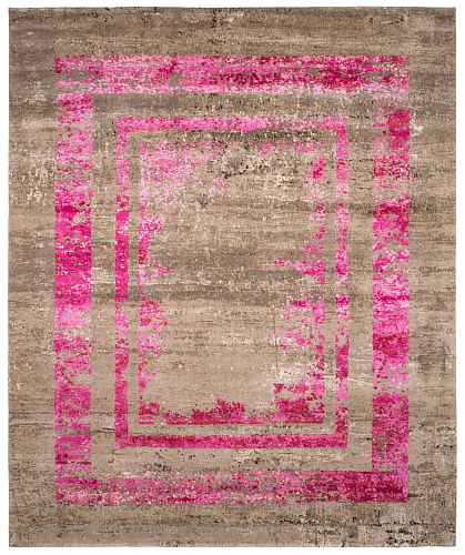 Artwork 27 triple border roze vloerkleed