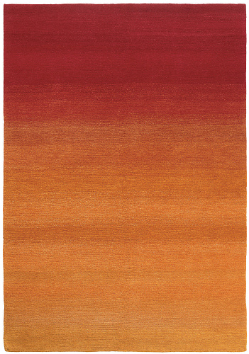 Flow oranje vloerkleed
