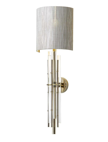 Bamboo Glas Wandlamp met Stoffen Kap