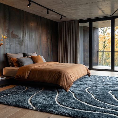 Venere Blue modern vloerkleed