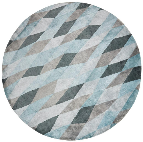 Losanghe ubriache blauw cirkel vloerkleed