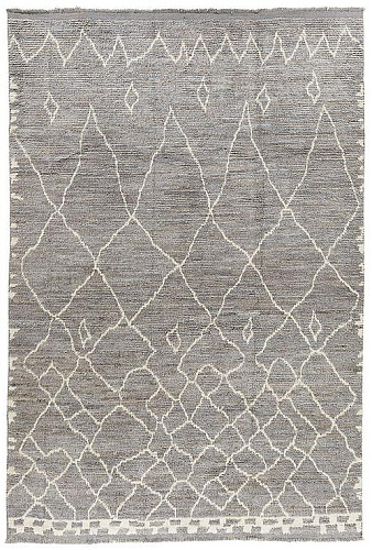 Berber grijs hoogpolig tapijt