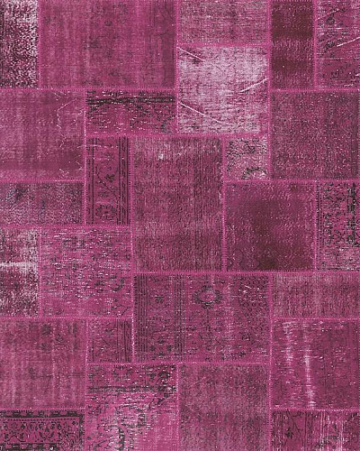 Fuchsia patchwork tapijt