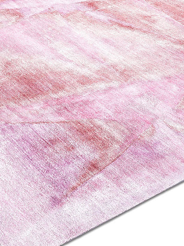 Roze handgeknoopt vloerkleed
