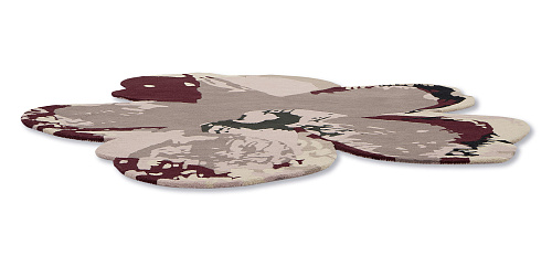 Magnolia bordeaux vloerkleed