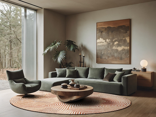 Indian Sand rond vloerkleed