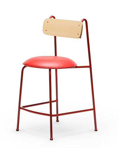 Lena SG-65 Rode Essenhout Barkrukstoel