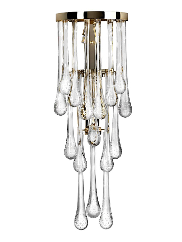 Moderne Wandlamp met Murano Glasdruppels