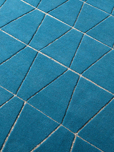 Lhotse blauw designer vloerkleed