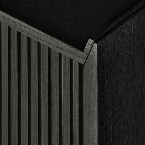 Sipario laag zwart 2-deurs dressoir