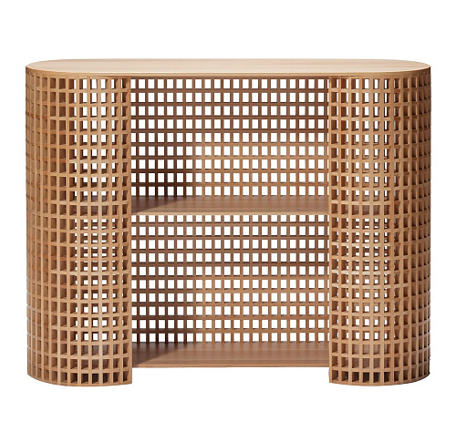 Getextureerde houten kast