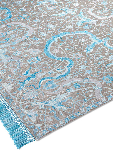 Tabriz Blue luxe vloerkleed