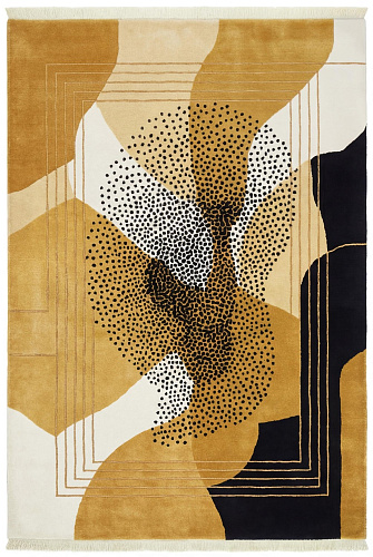 Abstract Figure Gold luxe design vloerkleed