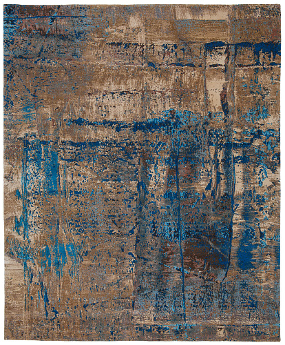 Artwork 3 veelkleurig blauw tapijt