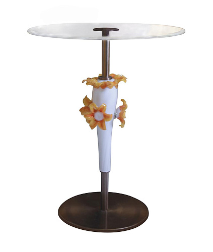 Bijzettafel met Murano glazen blad