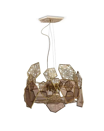Hypnotique brons glas kroonluchter