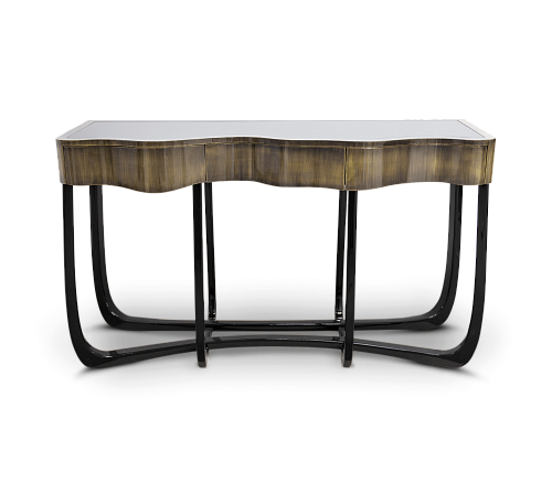 Serpentine patina console