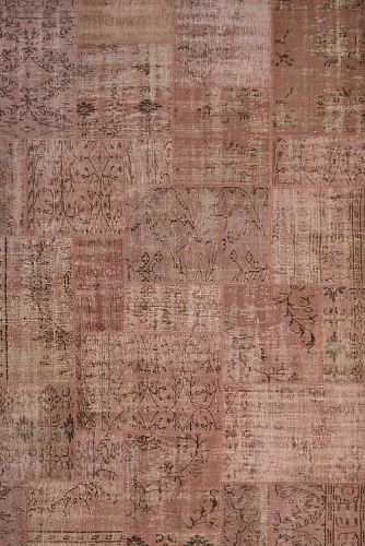 Roze patchwork tapijt