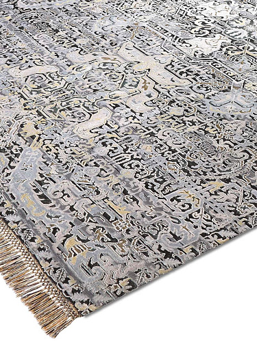 Azerbaijan Silver luxe handgeknoopt vloerkleed