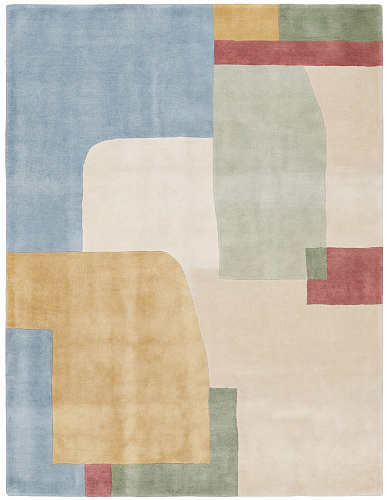Pale Composition Warm handgemaakt vloerkleed