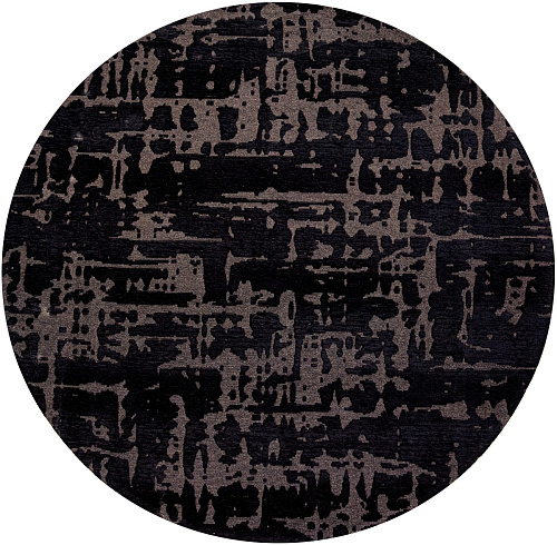 Black Water rond vloerkleed