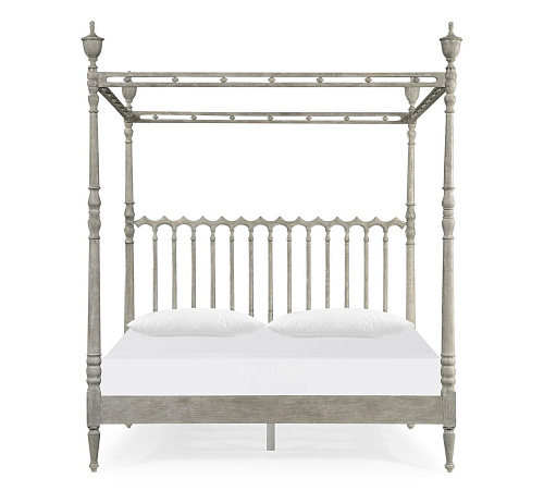 Morris King Greyed Oak bed