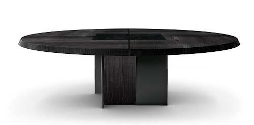 Luxe zwarte vergadertafel
