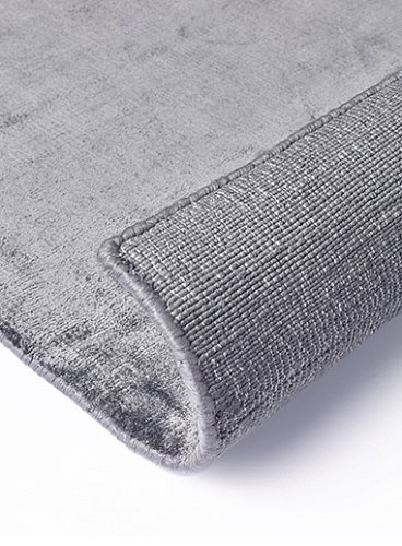 Effen viscose Grey tapijt