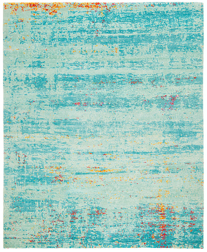 Artwork 20 veelkleurig aqua tapijt