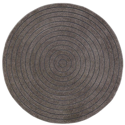 Cortina rond taupe vloerkleed
