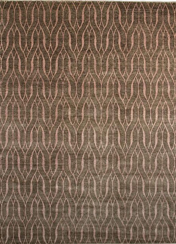 Ikat handgeknoopt wol vloerkleed