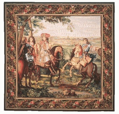 The Capture of Lille vierkant wandtapijt