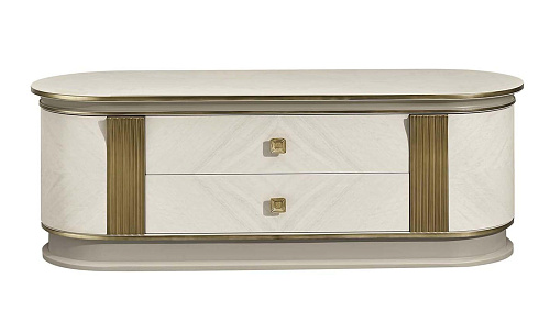 Elegance wit en gouden tv-meubel