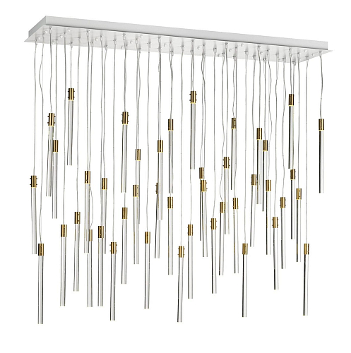 Moderne Kroonluchter met 43 Heldere Glazen Hangers