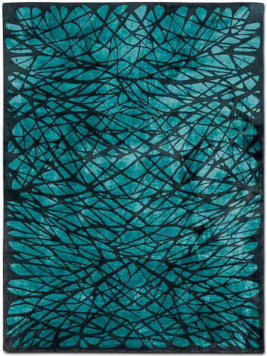Dresden Turquoise luxe handgeknoopt vloerkleed