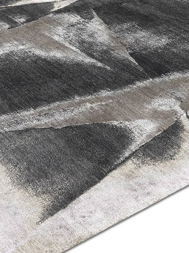 Charcoal luxe handgeknoopt vloerkleed