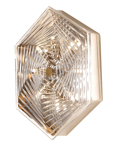 Zeshoekige Grote Messing Wand- en Plafondlamp