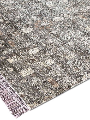 Agra Charcoal handgemaakte luxe vloerkleed
