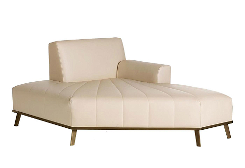 Uitschuifbare Witte Chaise Longue