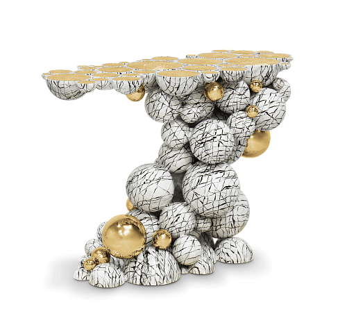 Orbit faux-marmer console